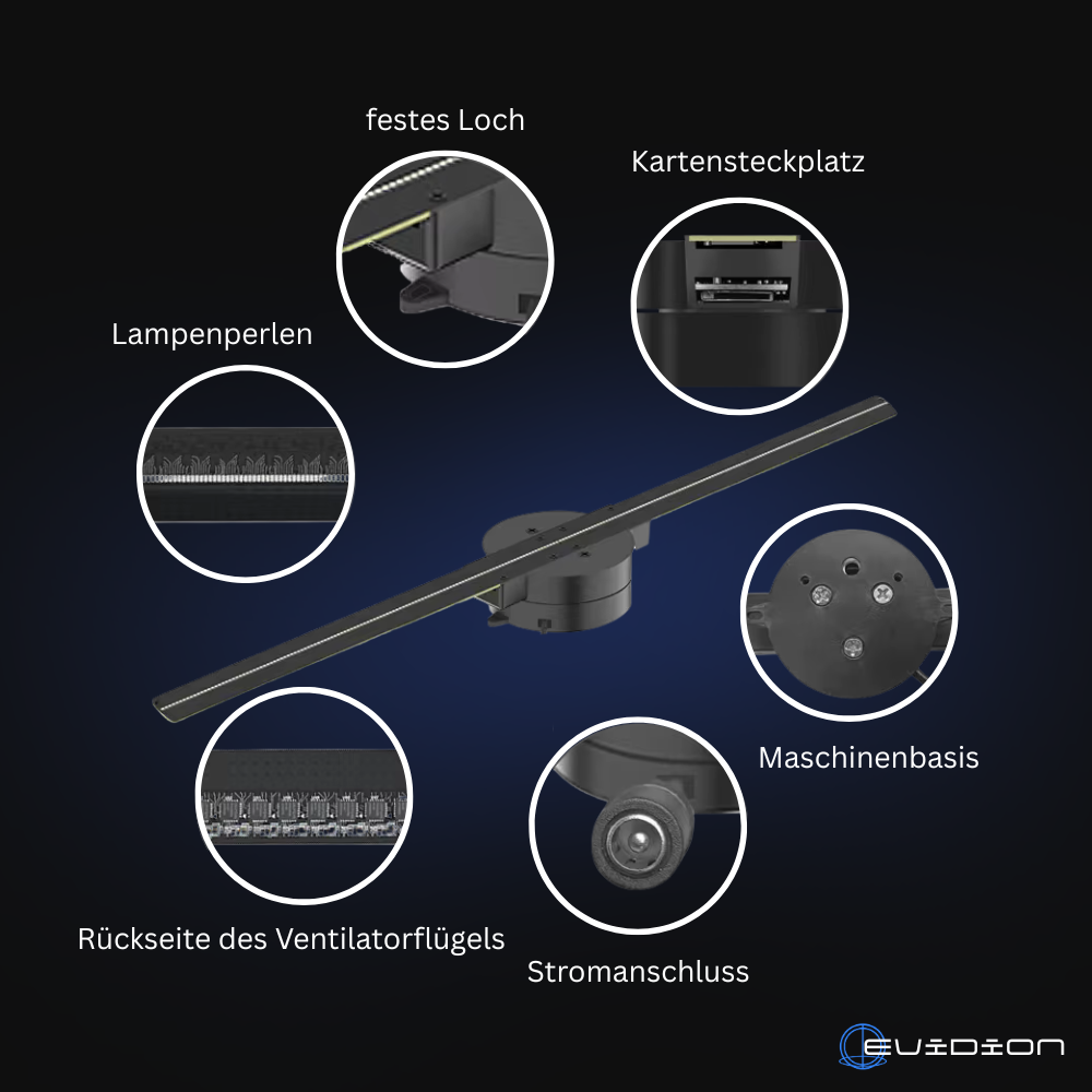 Hologramm Ventilator - Evidion LED Projektor
