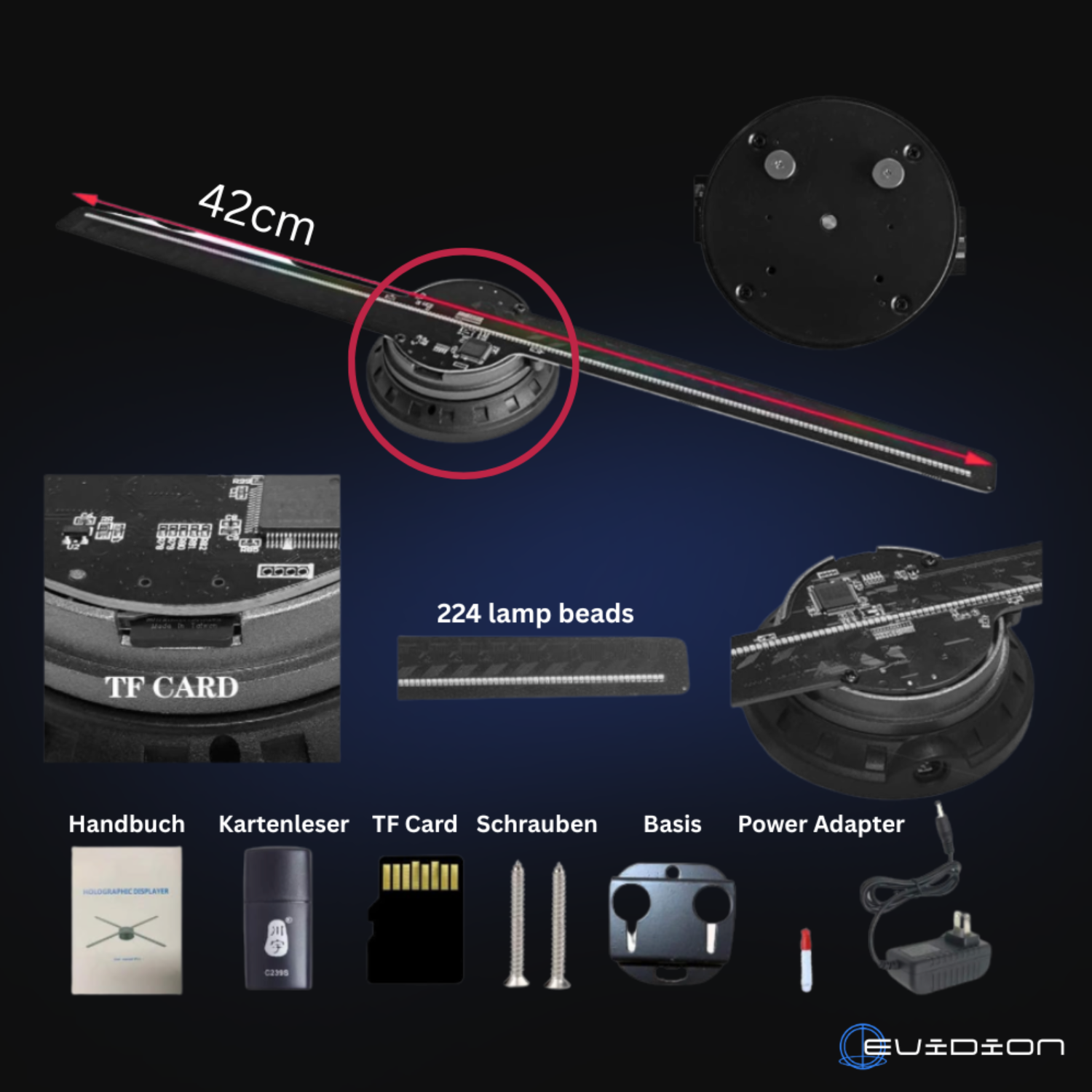 Hologramm Ventilator - Evidion LED Projektor